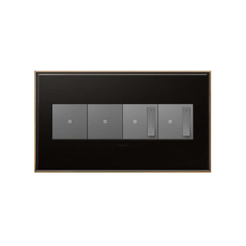 Adorne AWC Screwless Wall Plate, Oil-Rubbed Bronze - 4 Gang