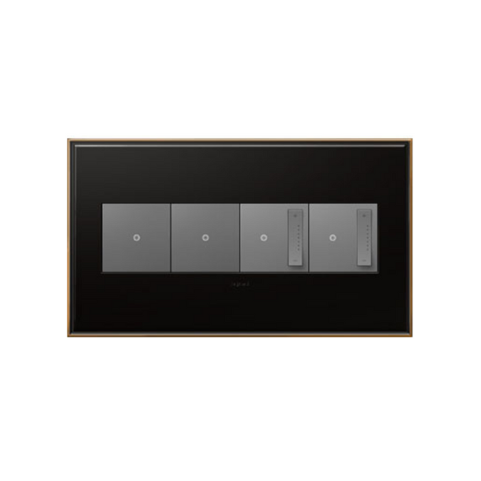 Adorne AWC Screwless Wall Plate, Oil-Rubbed Bronze - 4 Gang