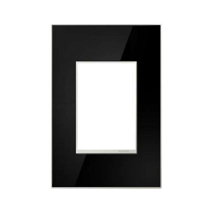 Adorne AWM Screwless Wall Plate, Mirror Black - 1+ Gang