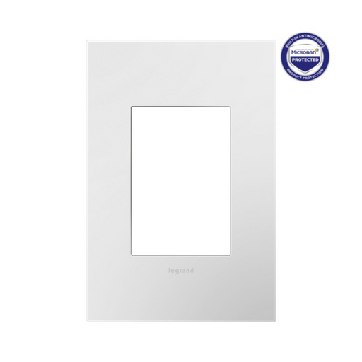 Adorne AWP Screwless Wall Plate with Microban, Gloss White - 1+ Gang