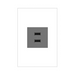 Adorne ARUSB2AA6 3.1A Ultra-Fast USB Type-A/A Outlet Module - Magnesium