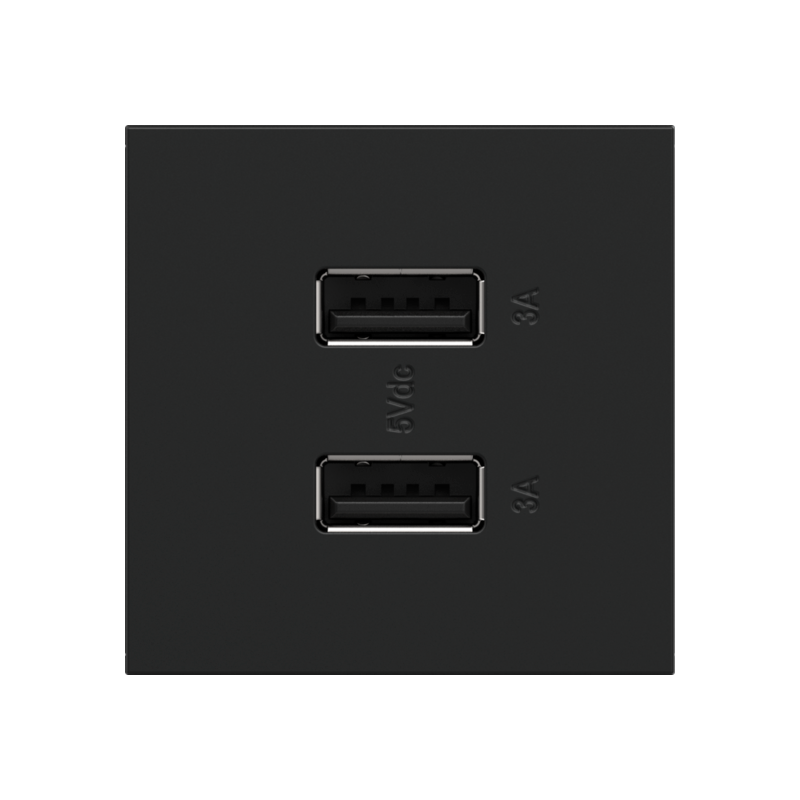 Adorne ARUSB2AA6 3.1A Ultra-Fast USB Type-A/A Outlet Module - Graphite