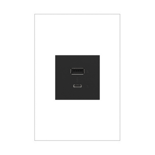 Adorne ARUSB2AC6 15W Ultra-Fast USB Type-A/C Outlet Module, 125V - Graphite