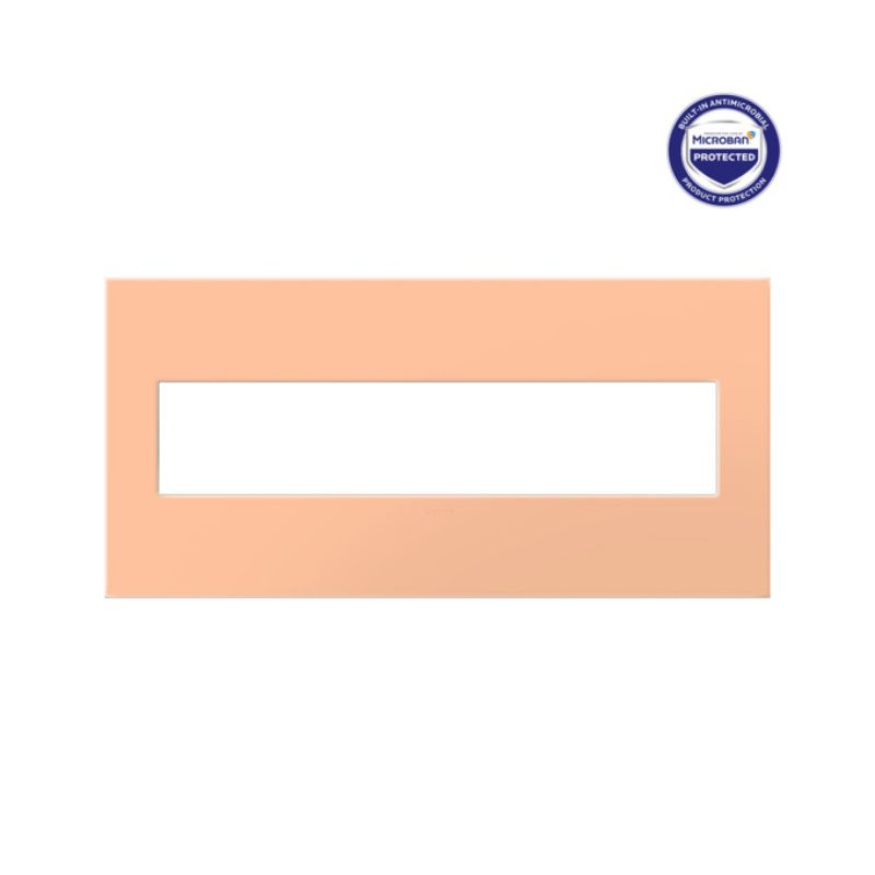 Adorne AWP Screwless Wall Plate with Microban, Peachy - 5 Gang