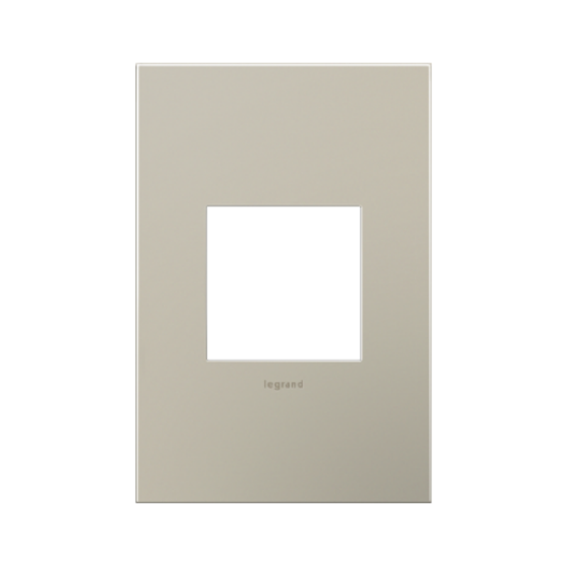 Adorne AWC Screwless Wall Plate, Satin Nickel - 1 Gang