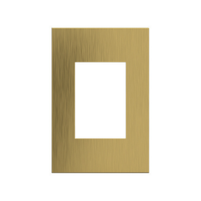Adorne AWC Screwless Wall Plate, Brushed Satin Brass - 1+ Gang