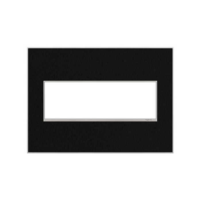 Adorne AWM Screwless Wall Plate, Black Stainless - 3 Gang