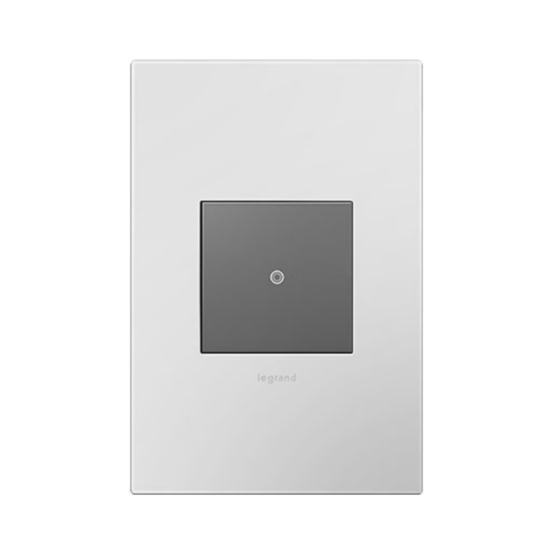 Adorne AWP Screwless Wall Plate with Microban, Matte White - 1 Gang