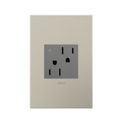 Adorne ARCD152 15A Tamper-Resistant Dual-Controlled Outlet, 125V - Magnesium