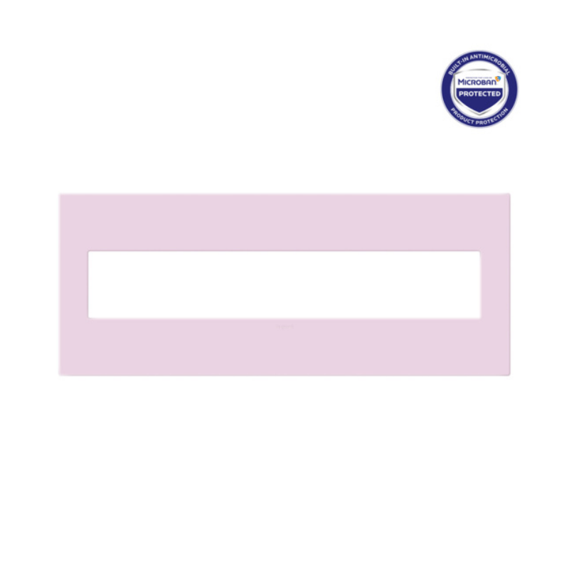 Adorne AWP Screwless Wall Plate with Microban, Rosa - 6 Gang