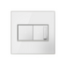 Adorne AWM Screwless Wall Plate, Mirror White - 2 Gang