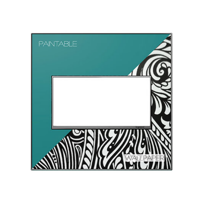 Adorne AWM Screwless Wall Plate, Custom with Magnesium Trim - 2 Gang