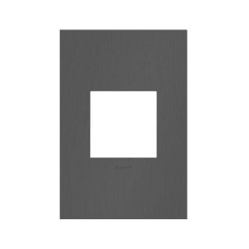 Adorne AWC Screwless Wall Plate, Brushed Black Nickel - 1 Gang