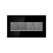 Adorne AWM Screwless Wall Plate, Mirror Black - 4 Gang