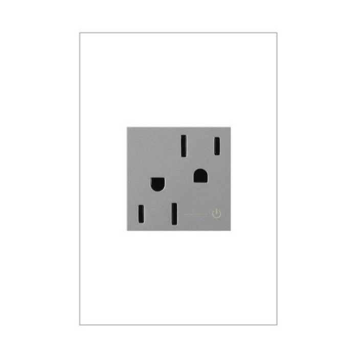 Adorne ARCH152 15A Tamper-Resistant Half-Controlled Outlet, 125V - Magnesium