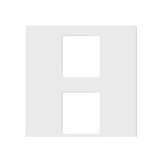 Adorne AC2PF 2-Port Keystone Frame - White
