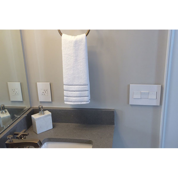 Adorne AWP Screwless Wall Plate with Microban, Gloss White