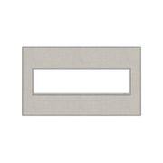 Adorne AWM Screwless Wall Plate, True Linen - 4 Gang