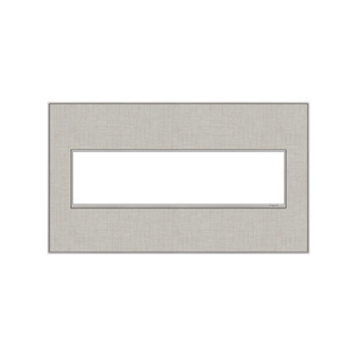 Adorne AWM Screwless Wall Plate, True Linen - 4 Gang