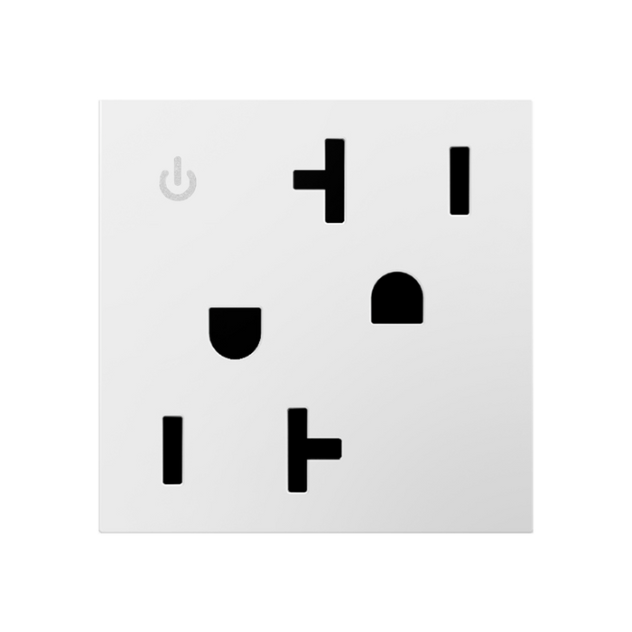 Adorne ARCD202 20A Tamper-Resistant Dual-Controlled Outlet, 125V - White