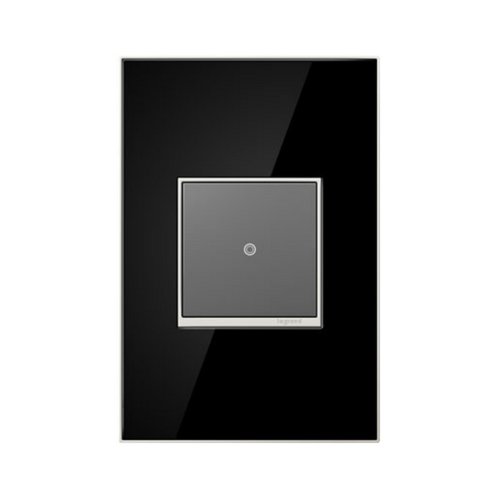 Adorne AWM Screwless Wall Plate, Mirror Black - 1 Gang