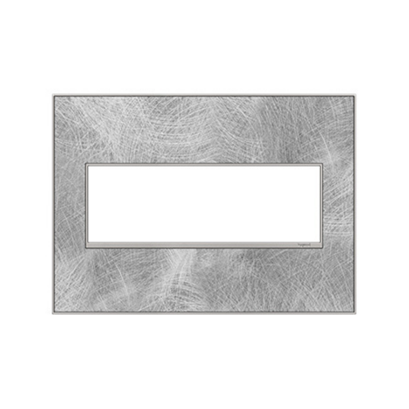 Adorne AWM Screwless Wall Plate, Spiraled Stainless - 3 Gang