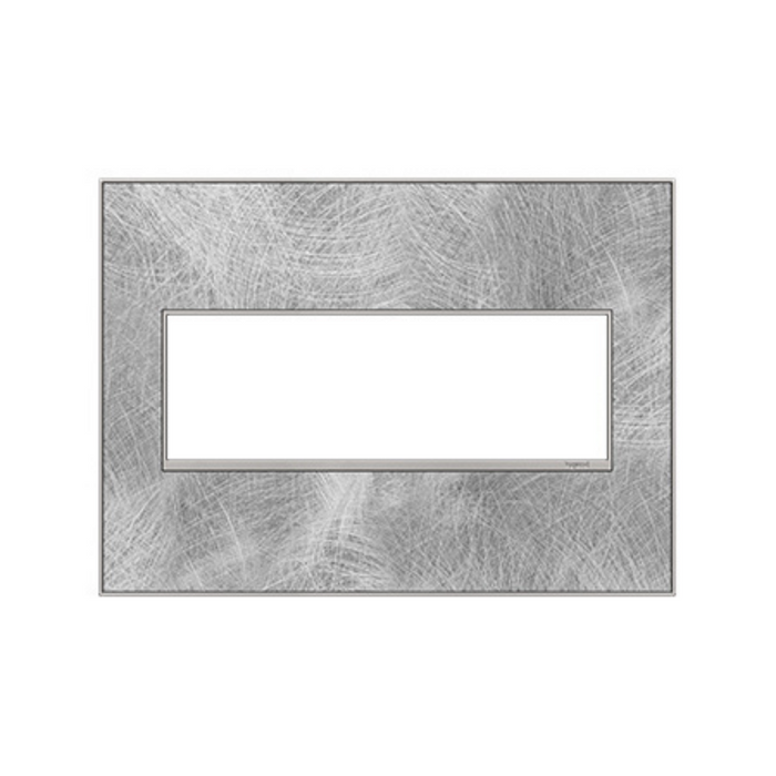 Adorne AWM Screwless Wall Plate, Spiraled Stainless - 3 Gang