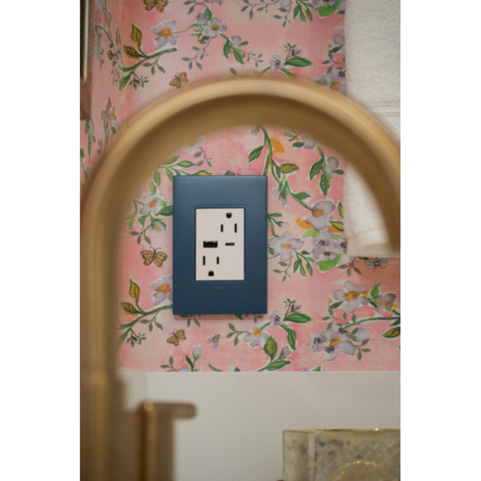 Adorne AWP Screwless Wall Plate with Microban, Mystic