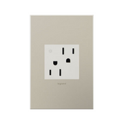 Adorne ARCD152 15A Tamper-Resistant Dual-Controlled Outlet, 125V - White