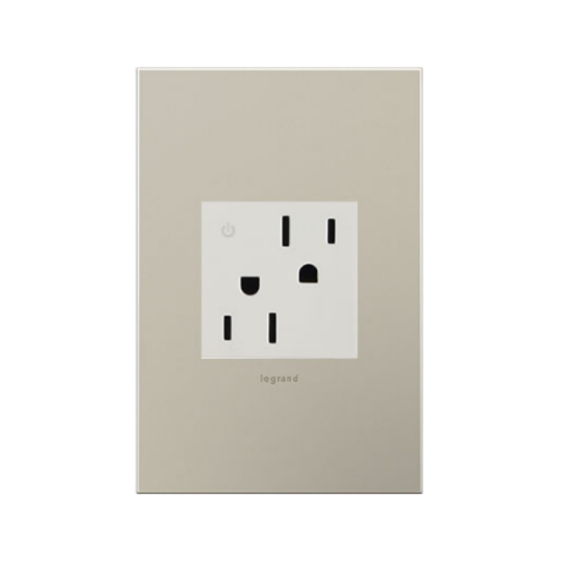 Adorne ARCD152 15A Tamper-Resistant Dual-Controlled Outlet, 125V - White