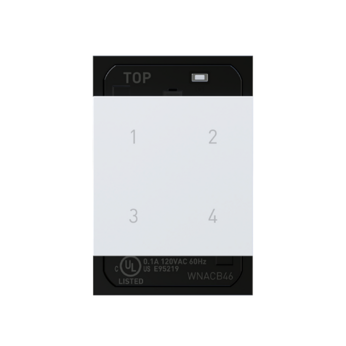 Adorne WNACB46 Wired Smart Scene Controller with Netatmo, SofTap, 120V, White