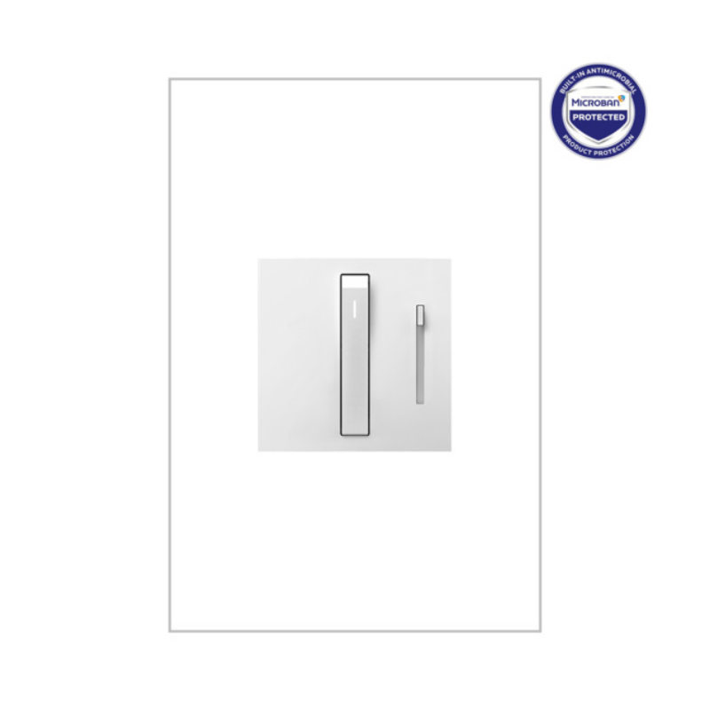 Adorne ADWR703TU Whisper Tru-Universal Dimmer with Microban, 120V - White
