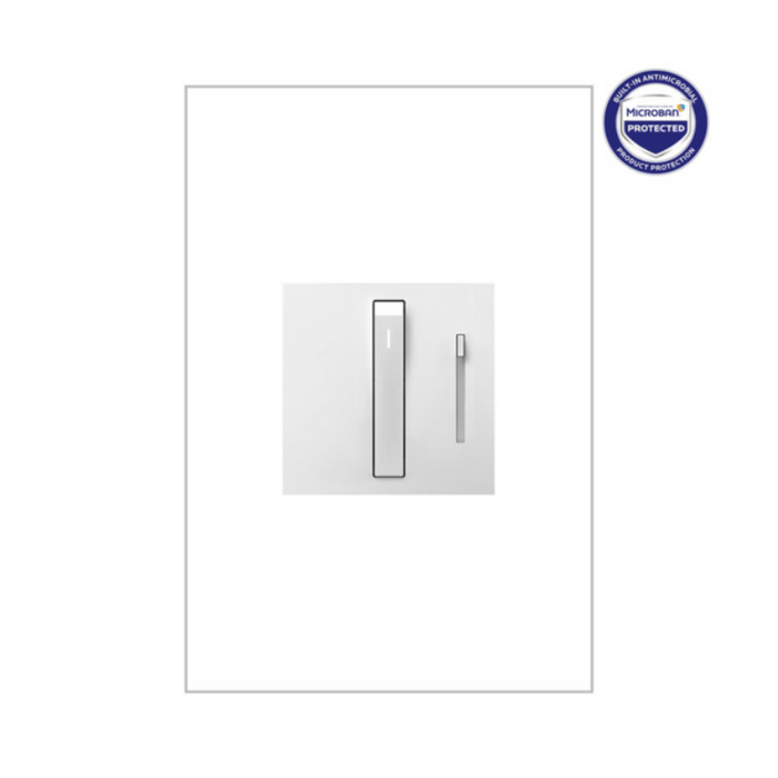 Adorne ADWR703TU Whisper Tru-Universal Dimmer with Microban, 120V - White