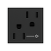 Adorne ARCH152 15A Tamper-Resistant Half-Controlled Outlet, 125V - Graphite