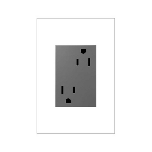 Adorne ARTR153 15A Dual Tamper-Resistant Plus-Size Outlet, 125V - Magnesium