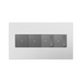 Adorne AWP Screwless Wall Plate with Microban, Matte White - 4 Gang