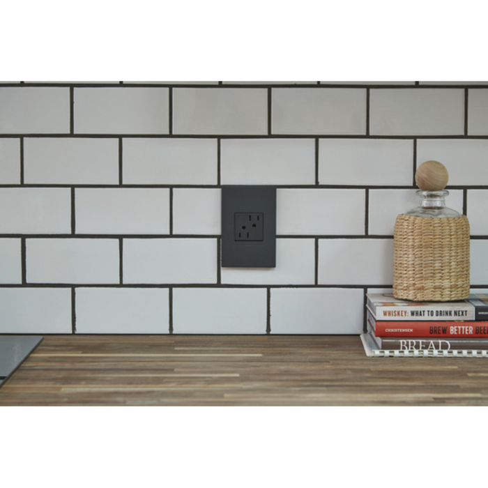 Adorne AWC Screwless Wall Plate, Satin Black