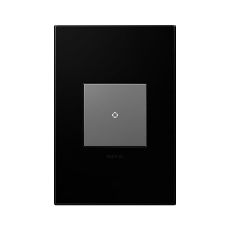 Adorne AWP Screwless Wall Plate, Black Ink - 1 Gang