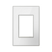Adorne AWM Screwless Wall Plate, Mirror White on White - 1+ Gang