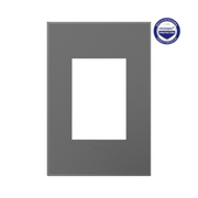 Adorne AWP Screwless Wall Plate with Microban, Magnesium - 1+ Gang