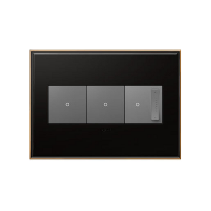 Adorne AWC Screwless Wall Plate, Oil-Rubbed Bronze - 3 Gang