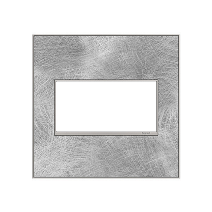 Adorne AWM Screwless Wall Plate, Spiraled Stainless - 2 Gang