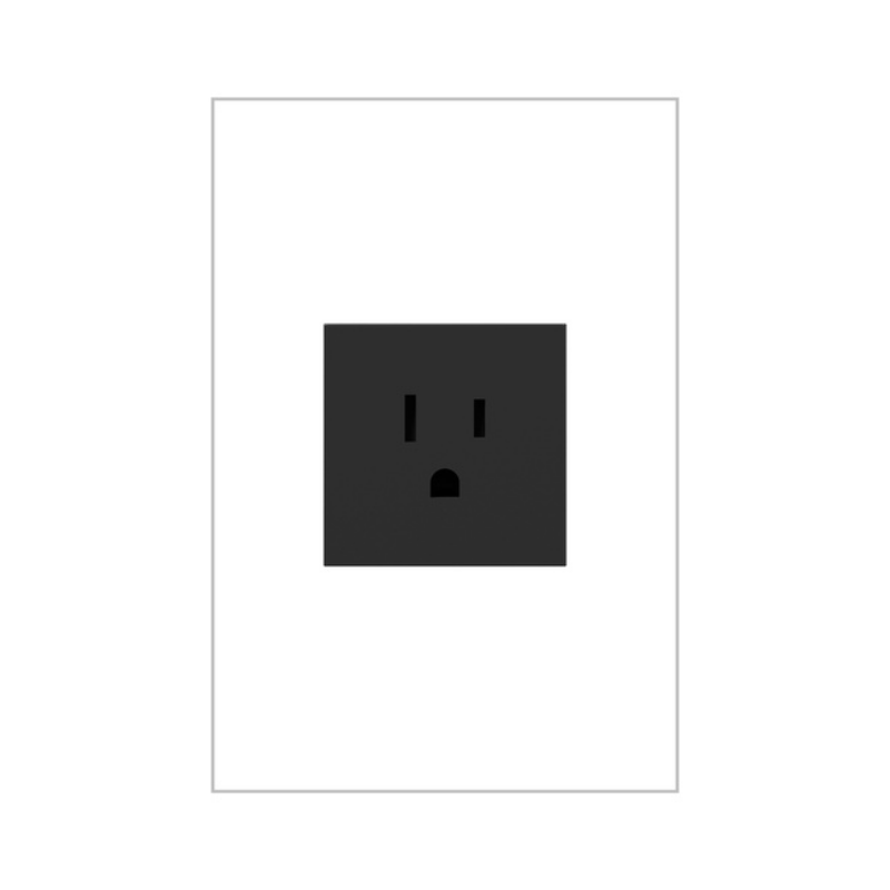 Adorne ARTR151 15A Single Tamper-Resistant Outlet, 125V - Graphite