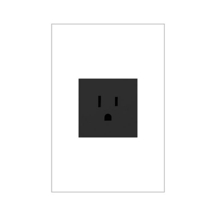 Adorne ARTR151 15A Single Tamper-Resistant Outlet, 125V - Graphite