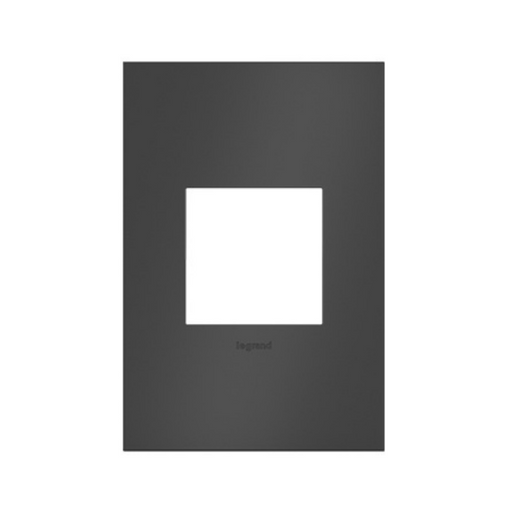 Adorne AWC Screwless Wall Plate, Satin Black - 1 Gang