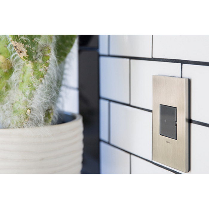 Adorne AWC Screwless Wall Plate, Brushed Stainless Steel