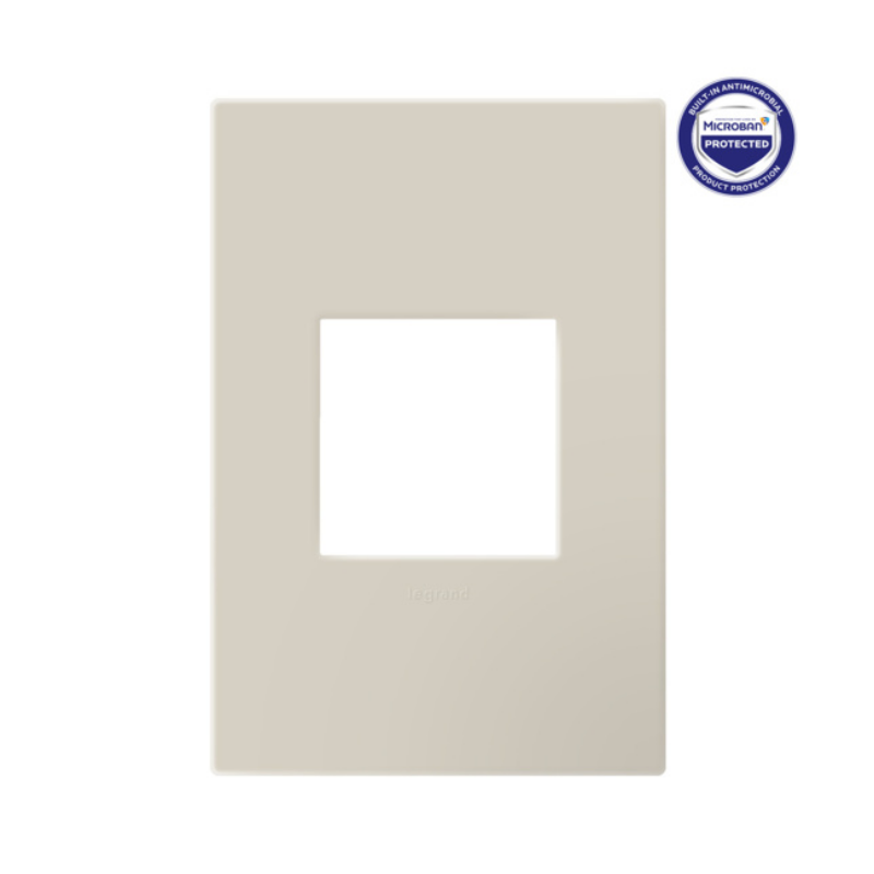 Adorne AWP Screwless Wall Plate with Microban, Oatmeal - 1 Gang