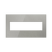 Adorne AWM Screwless Wall Plate, Brushed Stainless - 4 Gang