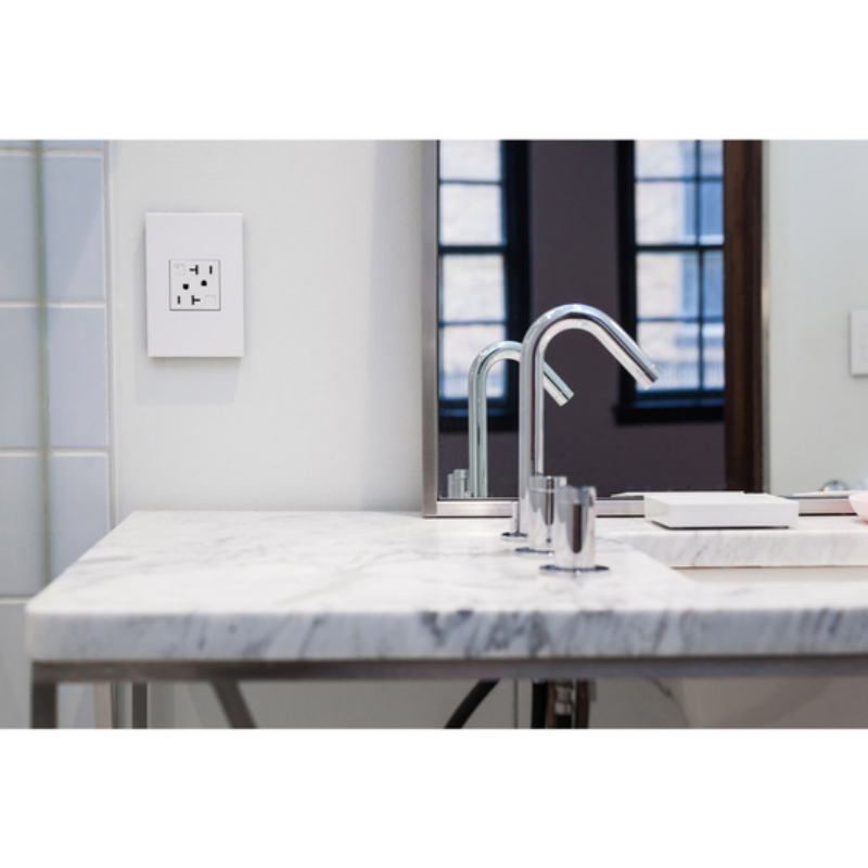 Adorne AWP Screwless Wall Plate with Microban, Gloss White