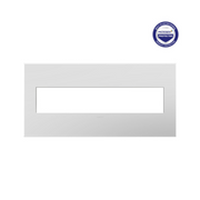 Adorne AWP Screwless Wall Plate with Microban, Gloss White - 5 Gang